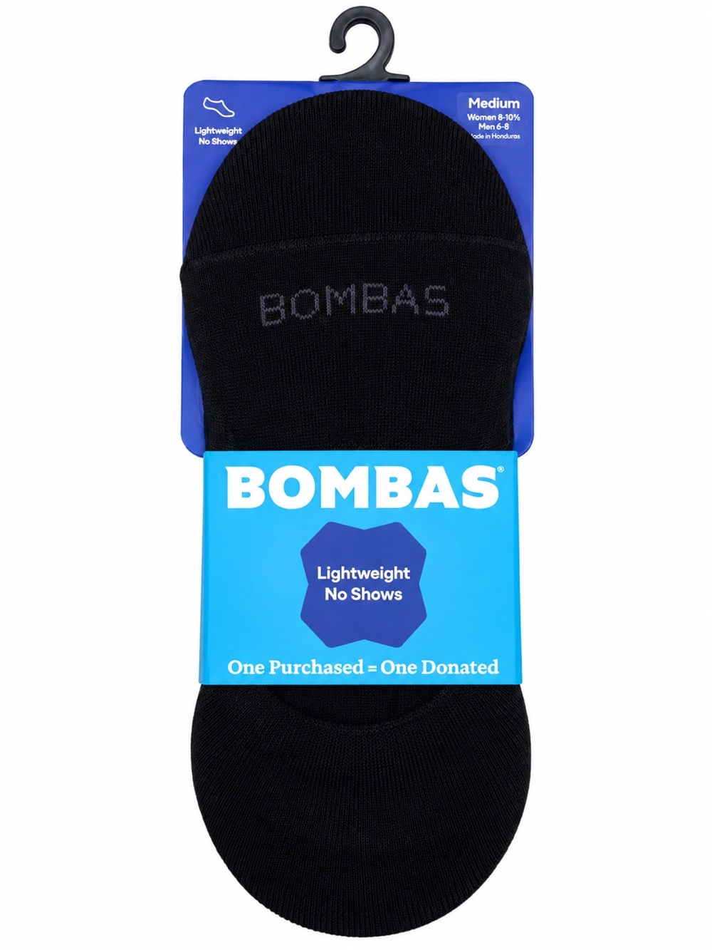 NWT Bombas Lightweight No Show Socks Black Medium M 6-9
